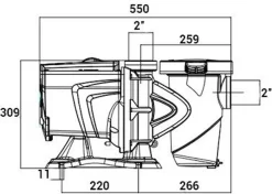 DAB E-Swim 150 M Zwembadpomp -Vijver Benodigdheden Verkoop Dab E swim afmetingen