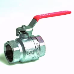 Kogelkraan, Type 100 2 1/2″ Messing, Vernikkeld, Rood