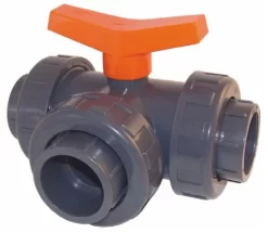 PVC Kogelkraan 3-weg 50mm L-Boring