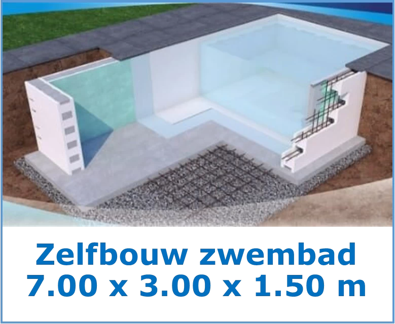 Zelfbouw Zwembad 7.00 X 3.00 X 1.50 Meter