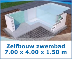 Zelfbouw Zwembad 7.00 X 4.00 X 1.50 Meter