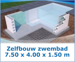 Zelfbouw Zwembad 7.50 X 4.00 X 1.50 Meter