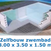 Zelfbouw Zwembad 8.00 X 3.50 X 1.50 Meter