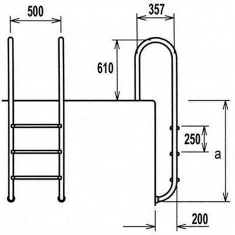 Zwembad Trap Breed 2 Treden 2 Zwembad Trap Breed 2 Treden - Afbeelding 2