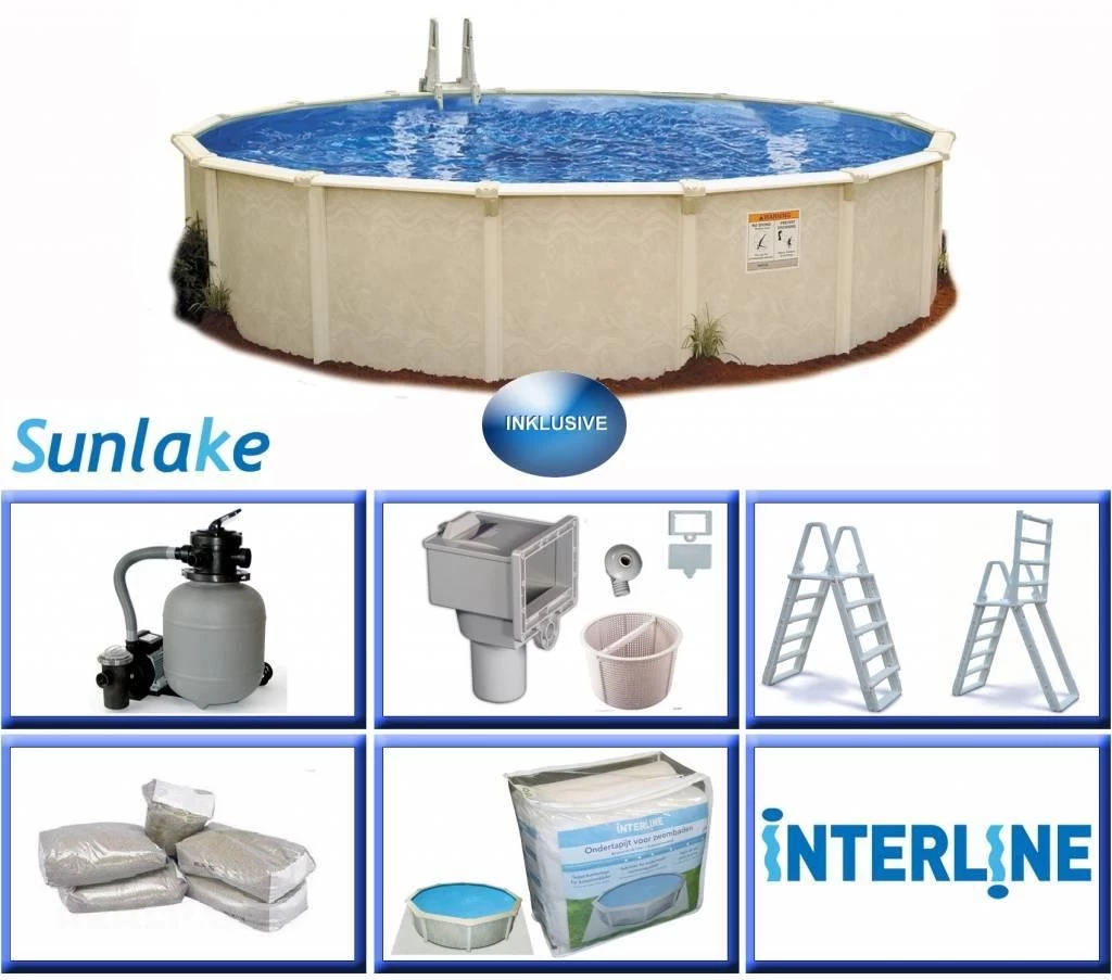 Interline Stalen Zwembad Sunlake Rond 550 1 Interline Stalen Zwembad Sunlake Rond 550